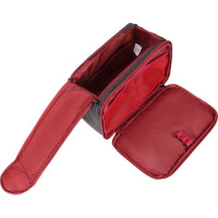Дорожный несессер Torber чёрный/бордовый, полиэстер 300D, 27x17x14 см T318-BRD