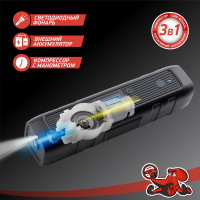 Компрессор-Power Bank DSV 3в1 беспроводной, 4500 мАч, LED фонарь, USB/Type-C, чехол 208100