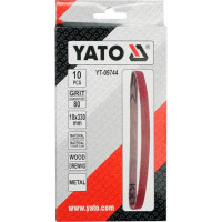 Шлифовальные ленты YATO 10x330 мм Р 80 10 шт YT-09744 367509744 092 1