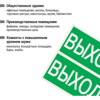 Знак ВЫХОД TDM ELECTRIC 200х100мм SQ0817-0056