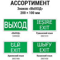 Знак "ЗАПАСНЫЙ ВЫХОД" TDM ELECTRIC 200х100мм (румынский язык), в упаковке 10 штук SQ0817-0076