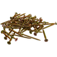 Шуруп для дерева Саморезик 4.5х50 универсальный потай, желтый цинк, Pz-2 400шт SYZ-4.5х50-400