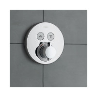 Термостатический смеситель HANSGROHE 15743000 ShowerSelect S внешняя часть 00000036012