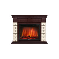 Портал Firelight Bricks 25 камень бежевый, шпон темный дуб НС-1202848