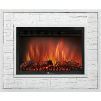 Портал Firelight Loft 30 камень белый, белая эмаль НС-1182357