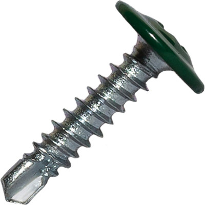 Саморез c пресс-шайбой HARDWEX ТМ HWX2-T-P5-4.2x19 мм, RAL 6005, 1000 шт. 2500000000676