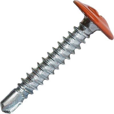 Саморез c пресс-шайбой HARDWEX ТМ HWX2-T-P5-4.2x25 мм, RAL 8004, 500 шт. 2500000001635