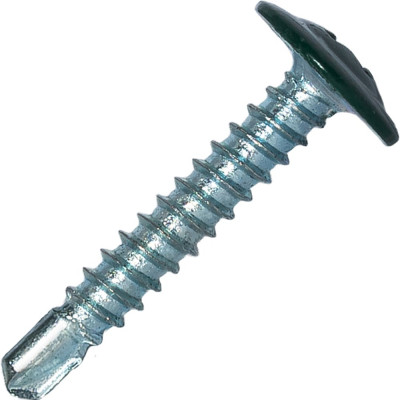 Саморез c пресс-шайбой HARDWEX ТМ HWX2-T-P5-4.2x25 мм, RAL 6005, 500 шт. 2500000001574