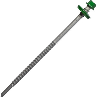 Саморез для сэндвич-панелей HARDWEX ТМ HWX16-P20-6.3/5.5x140 мм, св.№6, RUSPERT, RAL 6002, 100 шт. 5190002408296