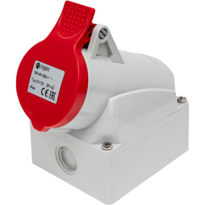 Настенная розетка INPIN 16A/400V/3P+E/IP44 CA105