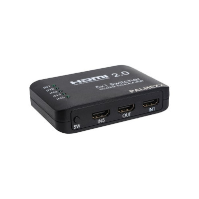 Свитч PALMEXX AYS51V20 5HDMI*1HDMI 4K/60Hz YUV 4:4:4 HDR (2160P, 3D, HDMI V2.0) PX/AYS-51V20
