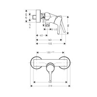 Смеситель для душа HANSGROHE Talis S 72600000 00000044200