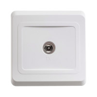 Розетка TV Systeme Electric 1-м CП Этюд оконечная, белая SchE TVC-002B
