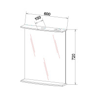 Зеркало Sanflor Софи 65 NEW С02654