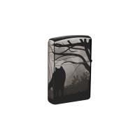 Зажигалка ZIPPO Classic с покрытием Black Ice, латунь/сталь,чёрная, глянцевая, 38x13x57 мм, 49188