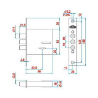 Врезной замок Эльбор КРЕМЕНЬ 1.04.07
