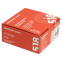 Диск шлифовальный на бумажной основе 518 Orange Ceramic Р120, 125 мм, 8 отверстий, 50 шт SANDWOX 518.125.120.08