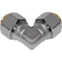 Угольник Giacomini 90, 32x3, латунь, с цанговым соединением, хромированный R561MX126