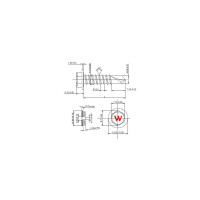 Саморез кровельный по металлу HARDWEX ТМ HWX7-W-P9-5.5x25 мм, св.№3, RAL 1011, 250 шт. 5190000023781