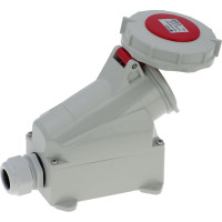 Настенная контейнерная розетка INPIN 32A/400V/3P+E/IP67/3h, никель. конт INPIN CA2644