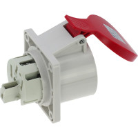 Встраиваемая розетка INPIN 32A/400V/3P+E/IP44, фланец 75x75 CA1399