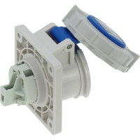 Встраиваемая розетка INPIN 16A/230V/1P+N+E/IP67, фланец 75x75 CA218