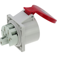 Встраиваемая розетка INPIN 32A/400V/3P+N+E/IP44, фланец 75x75 CA3451