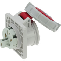 Встраиваемая розетка INPIN 16A/400V/3P+E/IP67, фланец 75x75 CA222