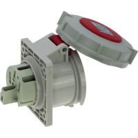 Встраиваемая розетка INPIN 32A/400V/3P+E/IP67, фланец 75x85 CA234