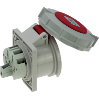 Встраиваемая розетка INPIN 32A/400V/3P+N+E/IP67, фланец 75x85 CA240