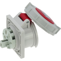 Встраиваемая розетка INPIN 16A/400V/3P+N+E/IP67, фланец 75x75 CA228
