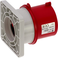 Встраиваемая вилка INPIN 32A/400V/3P+N+E/IP44, фланец 86x86 CA821