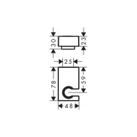 Держатель для душа Hansgrohe Porter e шлиф.черный хром 28387340 00000077500
