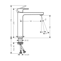 Смеситель для раковины Hansgrohe Vernis shape 190 без донного клапана 71591000 00000092295