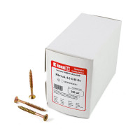 Универсальный саморез Квадра 6x60 желтый, потайная голова, цинк, кoр. 250 шт. 604060011250