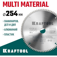 Диск пильный по алюминию Multi material 254x30 мм, 80Т KRAFTOOL 36953-254-30