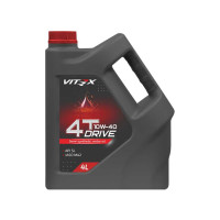 Масло полусинтетическое моторное для четырехтактных двигателей Drive 4T 10W-40 4 л мото API SL, JASO MA2 VITEX v311509 v305809