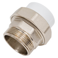 Комбинированная разъемная муфта (американка) Valfex с наружной резьбой 40x1 1/2" (40/10) белая 10156140