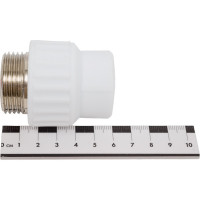 Переходная муфта Valfex с наружной резьбой 25x1" (80/20) белая 10130225