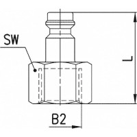 Куплунг папа (быстроразъемное соединение) 5350 1/4 Camozzi 50-5350-0057