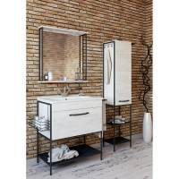 Зеркало Sanflor Бруклин 75 дуб крафт, белый С02706