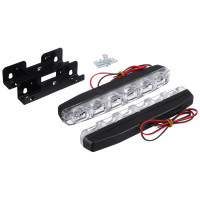 Дневные ходовые огни ЕРМАК LED 6 шт., пласт. корп., 155мм, 12V, белый, 2шт. 702-104
