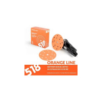 Диск шлифовальный на бумажной основе 518 Orange Ceramic Р150, 125 мм, 8 отверстий, 50 шт SANDWOX 518.125.150.08