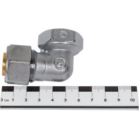 Угольник Giacomini 90, В, 3/4, 20x2, латунь, хромированный R563MX061