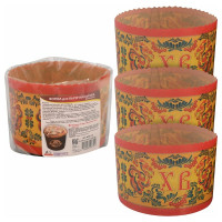 Бумажная форма для кулича МУЛЬТИДОМ Орнамент набор 3 шт диаметр 13,5 см, высота 9,5 см МТ8-124