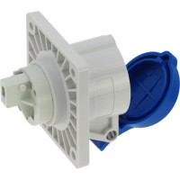 Розетка встраиваемая 16A/230V/1P+N+E/IP44, фланец 75x75 INPIN CA1366