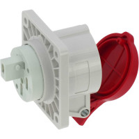 Встраиваемая розетка INPIN 16A/400V/3P+E/IP44, фланец 75x75 CA1390