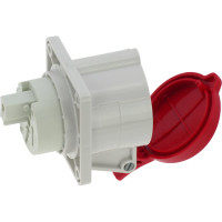 Встраиваемая розетка INPIN 32A/400V/3P+E/IP44, фланец 75x75 CA1399