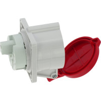 Встраиваемая розетка INPIN 32A/400V/3P+N+E/IP44, фланец 75x75 CA3451