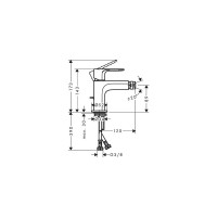 смеситель для биде Hansgrohe Rebris e 72210000 00000122446